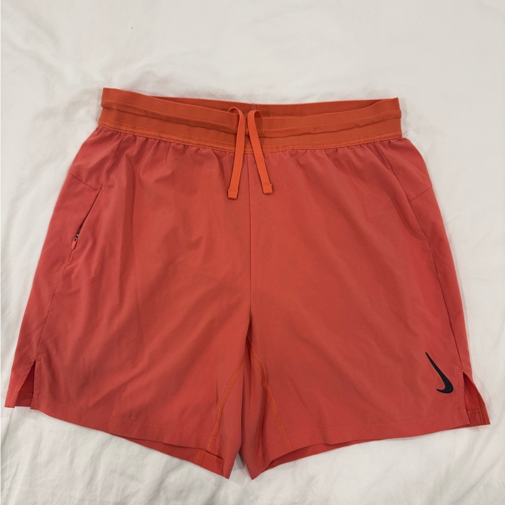 Nike Yoga Dri-fit Men's Coral Athletic Shorts